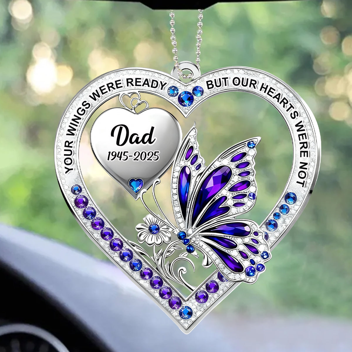 Your Wings Were Ready-Personalized Car Acrylic Hanging Ornament