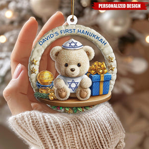 Personalized Baby's First Hanukkah Ornament, Holiday Keepsake Gift