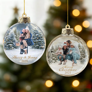 Custom Photo Christmas Ornament, Family Photo Keepsake