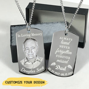 Personalized In Loving Memory Dogtag Necklace
