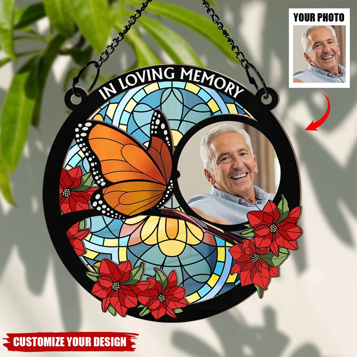 I'm Always With You Memorial - Personalized Window Hanging Suncatcher Ornament