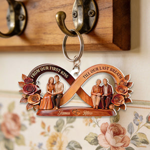 From Our First Kiss Till Our Last Breath - Personalized Acrylic Keychain