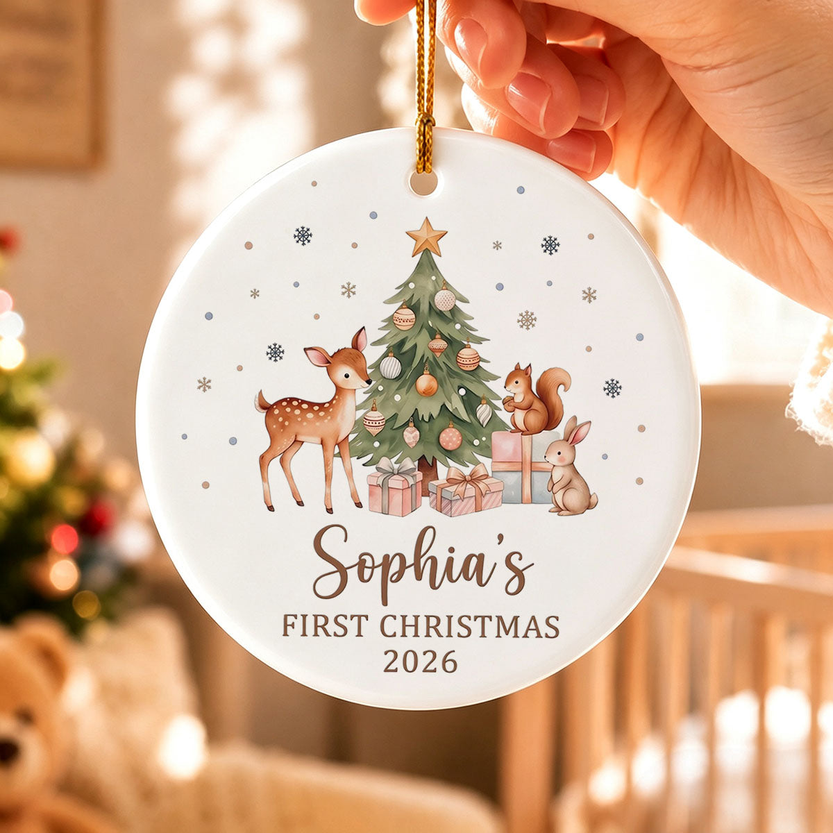 Personalized Baby's First Christmas Ornament, New Baby Gift