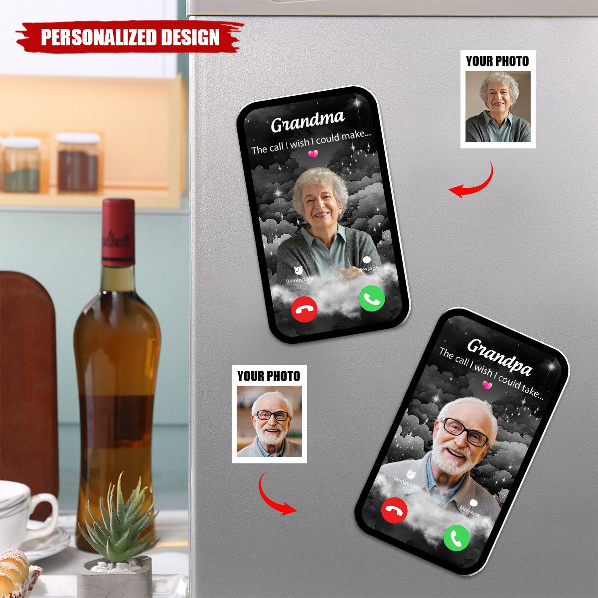 The Call We Wish We Could Take Memorial Gift - Personalized Acrylic Fridge Magnet