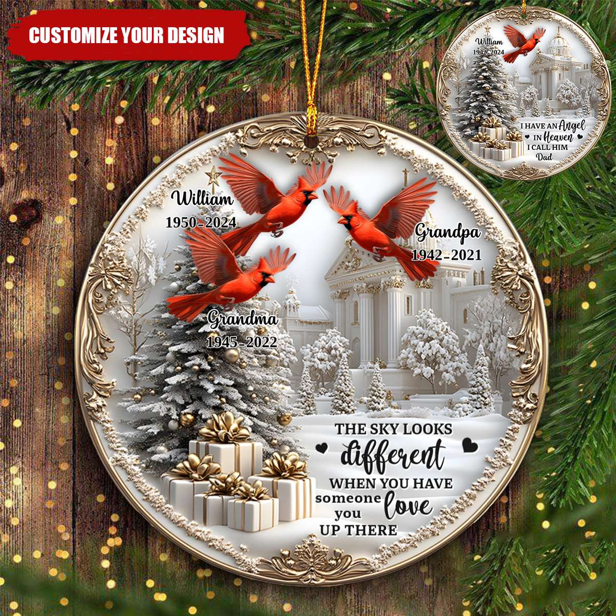 Memory In Heaven - Personalized Memorial Ornament