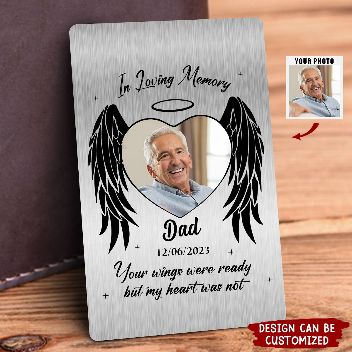 Personalized Memorial Upload Photo In Loving Memory Wallet Card