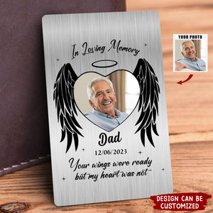 Personalized Memorial Upload Photo In Loving Memory Wallet Card