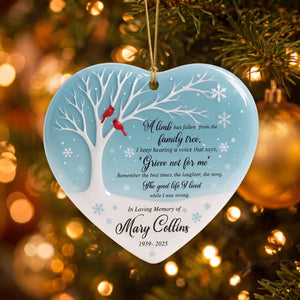 Personalized Christmas in Heaven Memorial Ceramic Ornament