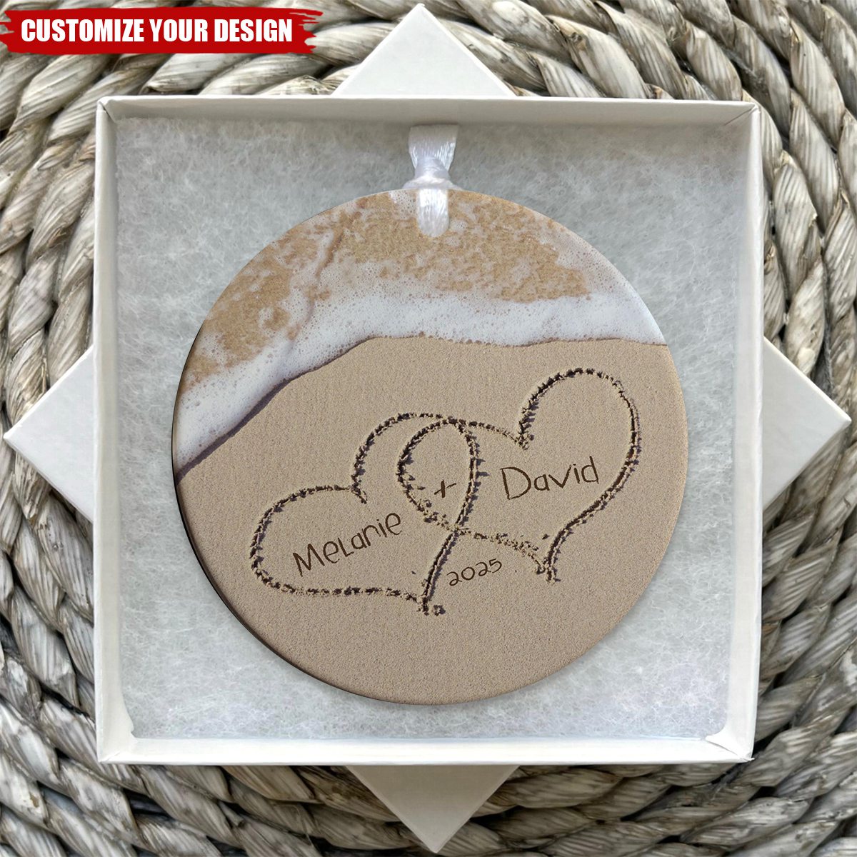First Christmas Married Ornament 2025 - Our First Christmas Personalized Ornament