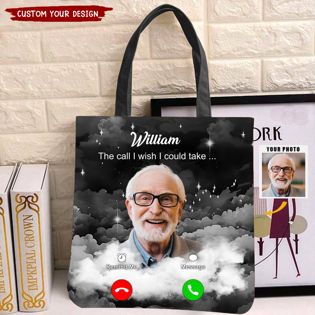 Personalized The Call I Wish I Could Take Tote Bag, Memorial Gift