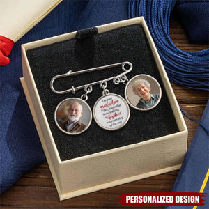 Custom Lapel Pin With Photo Charms - Personalized Graduation Gifts
