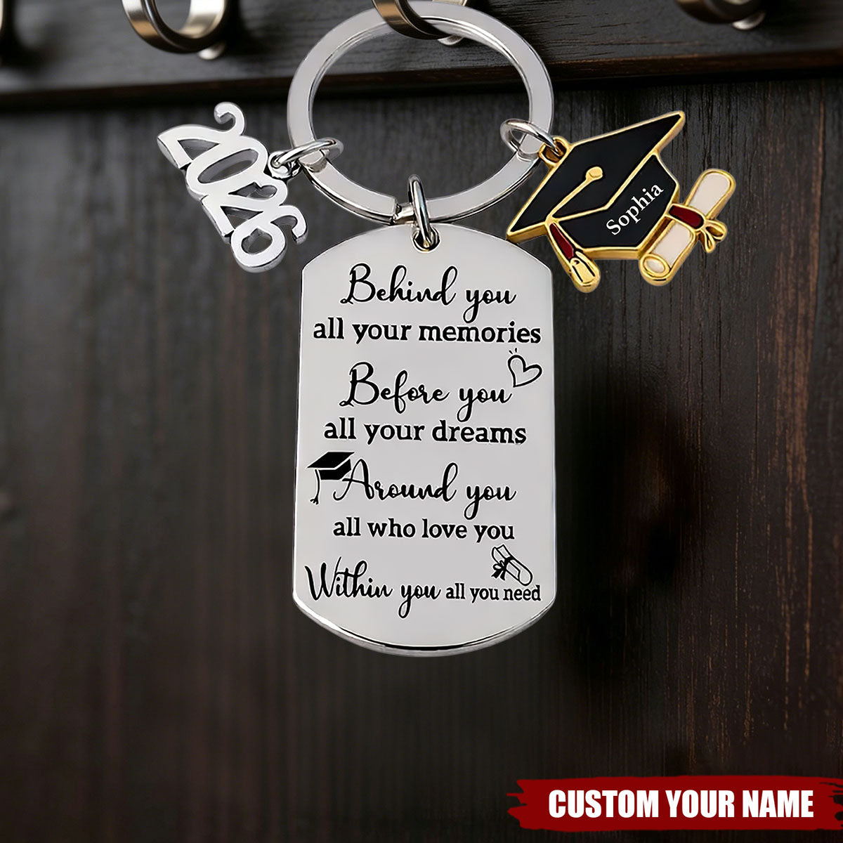 Custom 2026 Graduation Keychain, Graduation Keepsake For Her, Him, Friend