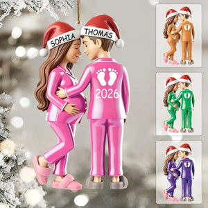 Personalised Bump's First Christmas Ornament, Expecting Parents, Pregnancy Ornament