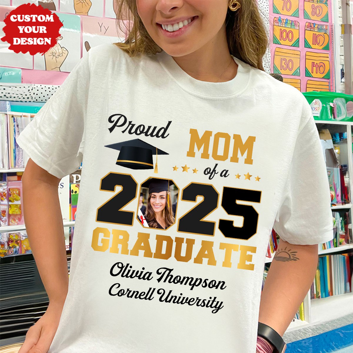 Custom Photo Congratulations On Your Graduation - Family Personalized Unisex T-shirt