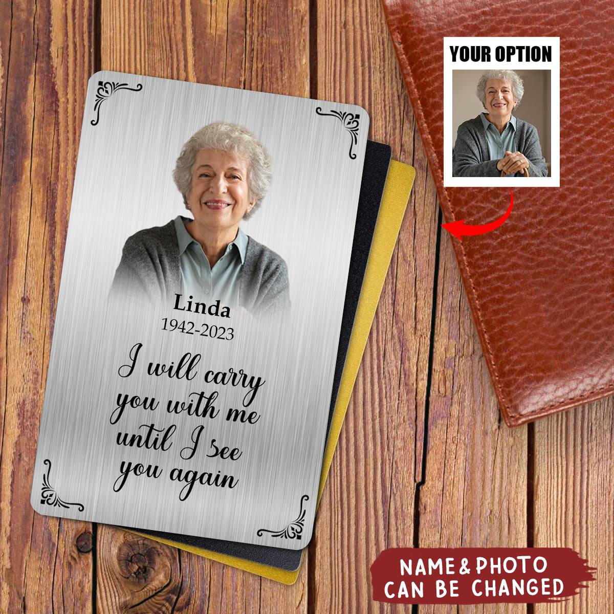 Personalized A Big Piece Of My Heart Lives In Heaven Wallet Card