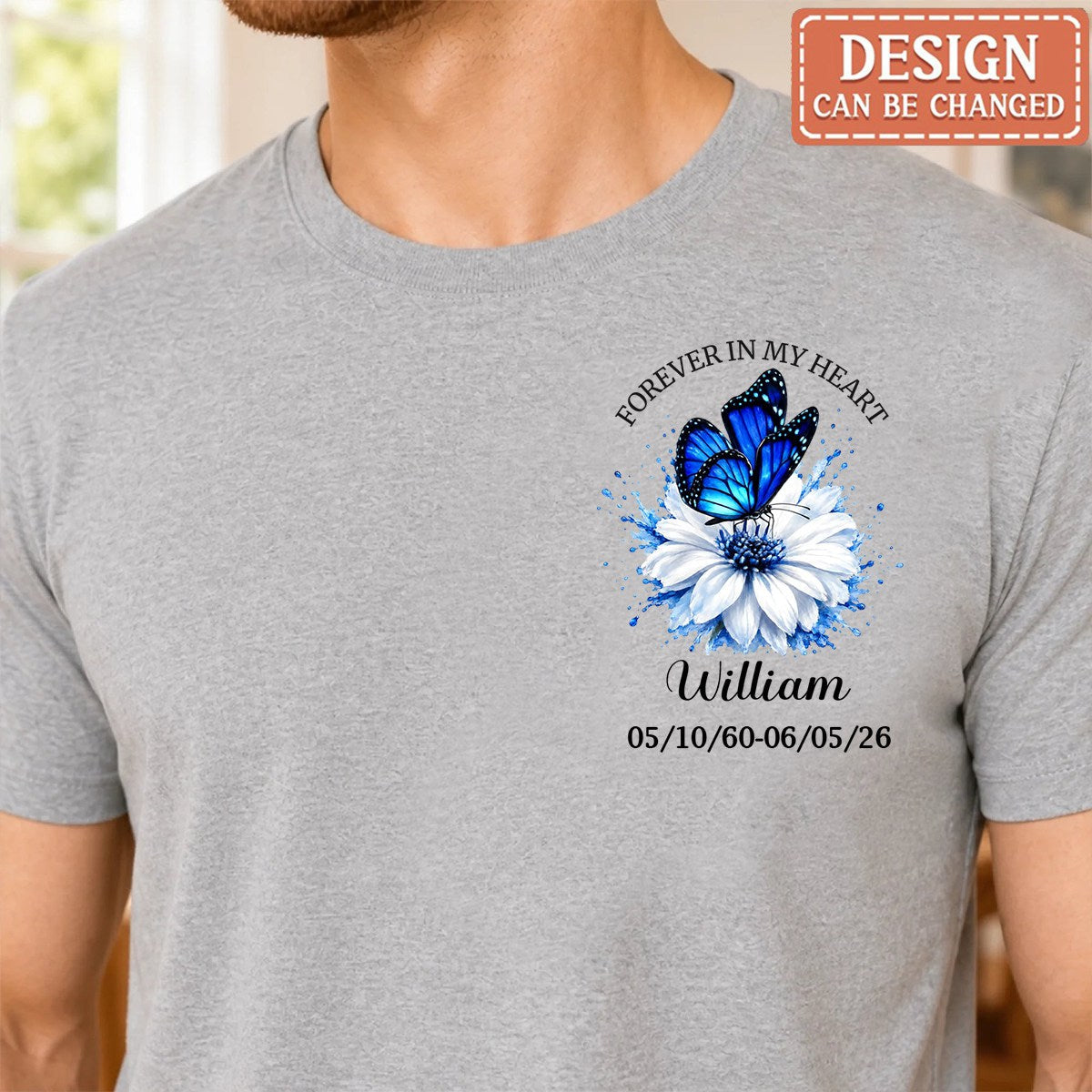 Personalized Forever In My Heart Memorial Sympathy Gifts T-shirt
