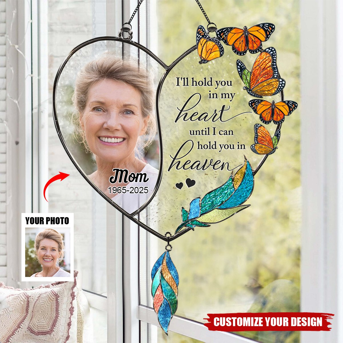 Personalized Memorial Suncatcher - Memorial Gift Idea For Family Members