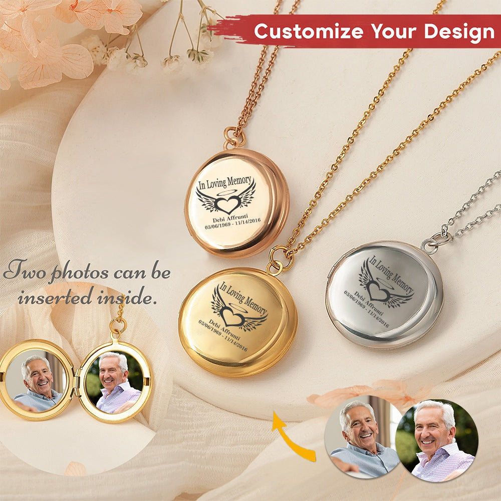 Personalized In Loving Memory Locket Necklace - HAPPARY