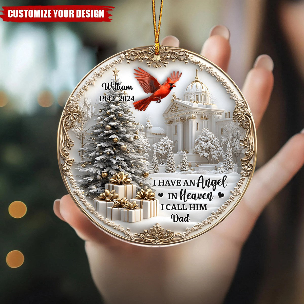 Memory In Heaven - Personalized Memorial Ornament