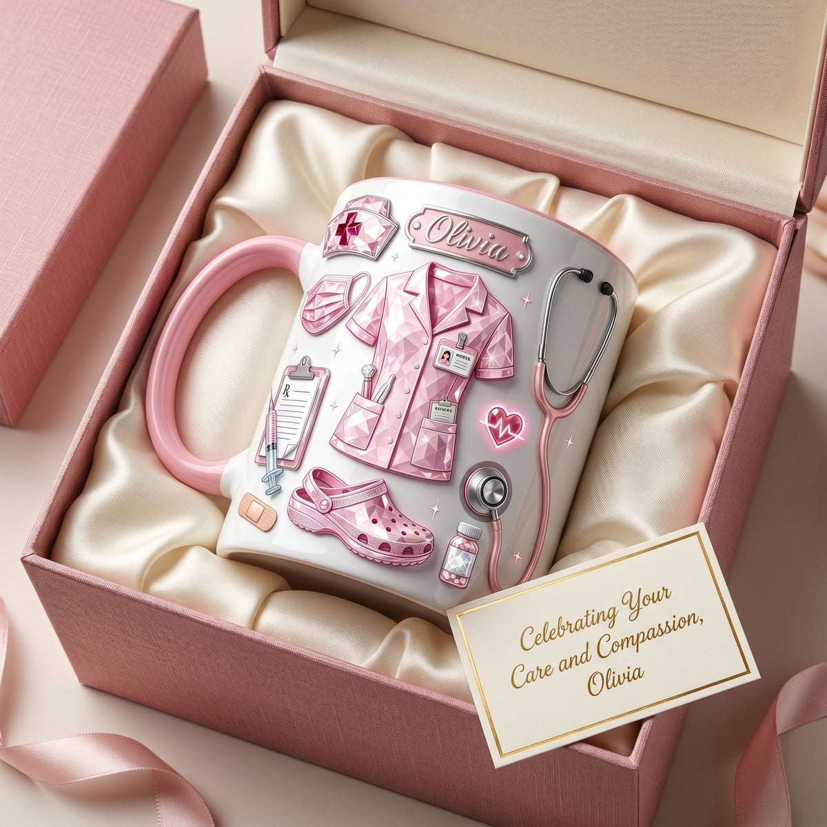 Personalized Custom Name Nurse Life Coffee Cup