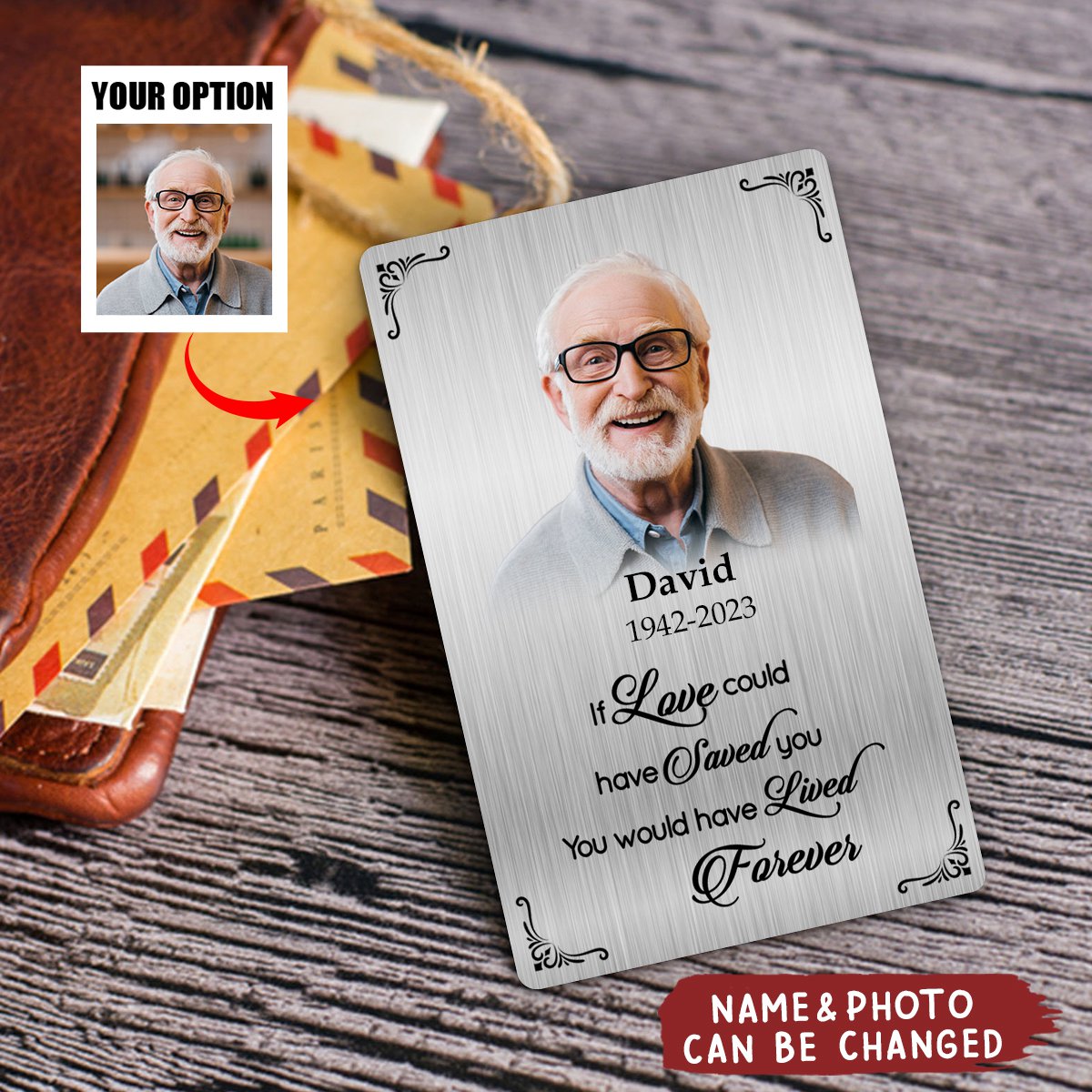 Personalized A Big Piece Of My Heart Lives In Heaven Wallet Card