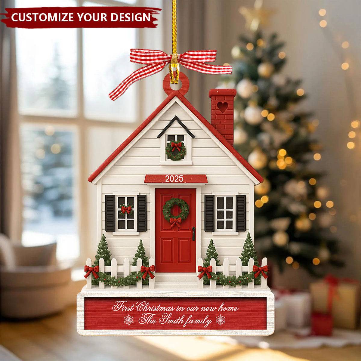 Personalized New Home Christmas Ornament, Happy New Home Gift