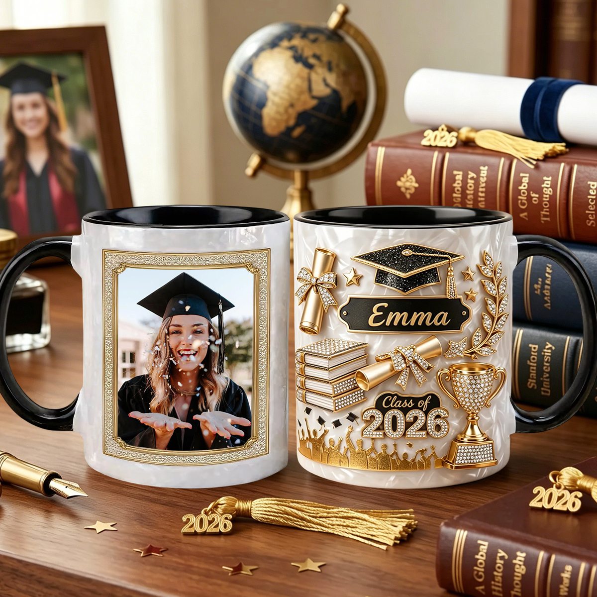 Personalized Graduation Gift 3D Effect Coffee Mug-Upload Photo