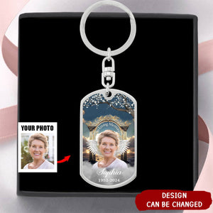 Personalized Memorial Upload Photo In Loving Memory Keychain