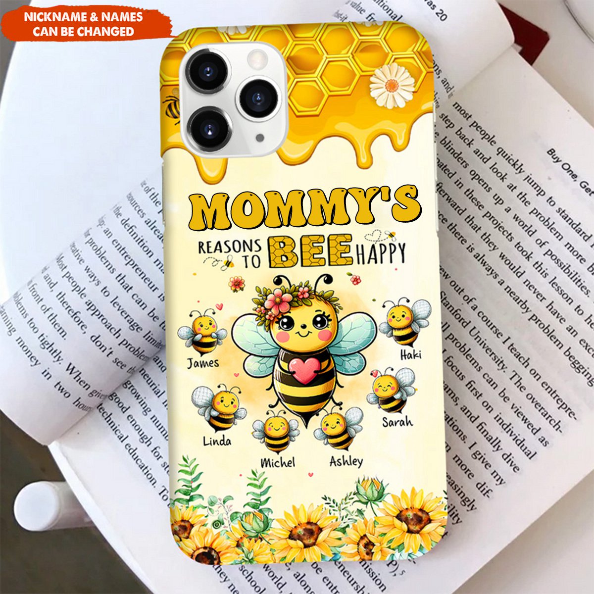 Grandma's reasons to bee happy Personalized Phone case