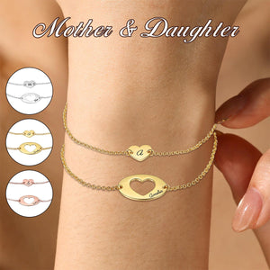 Personalized Mother Daughter Matching Bracelet Set