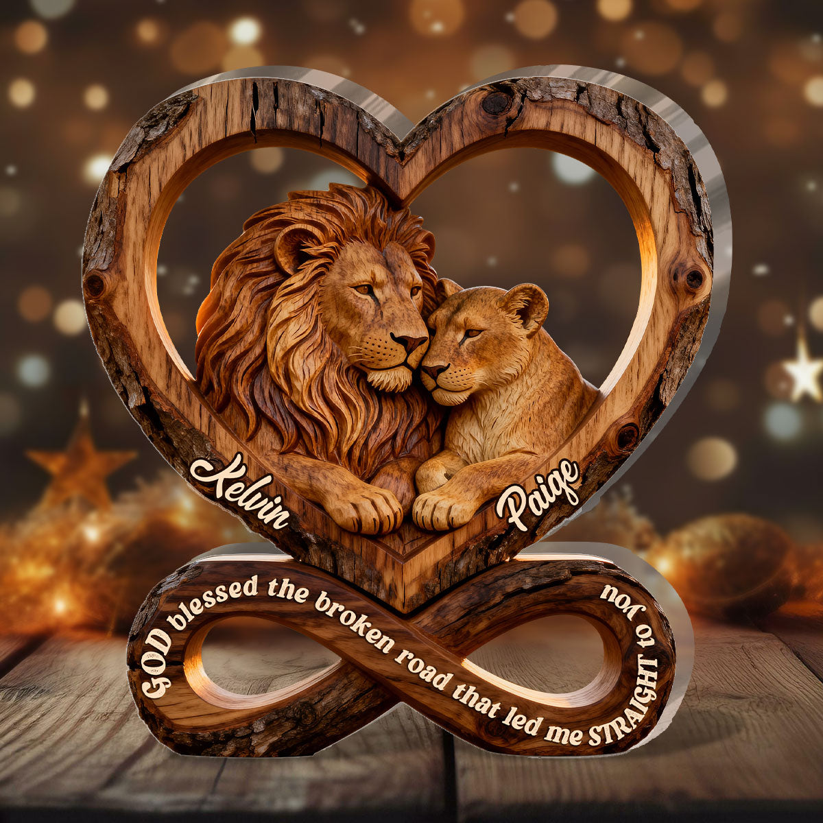 God Blessed The Broken Road That Led Me Straight To You - Personalized Acrylic Plaque