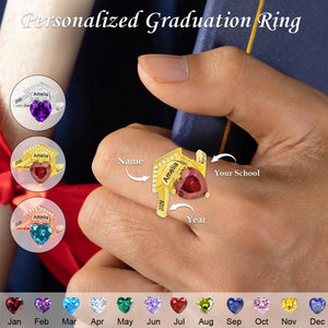 Personalized 2026 Graduation Ring with Customized Name Engravings
