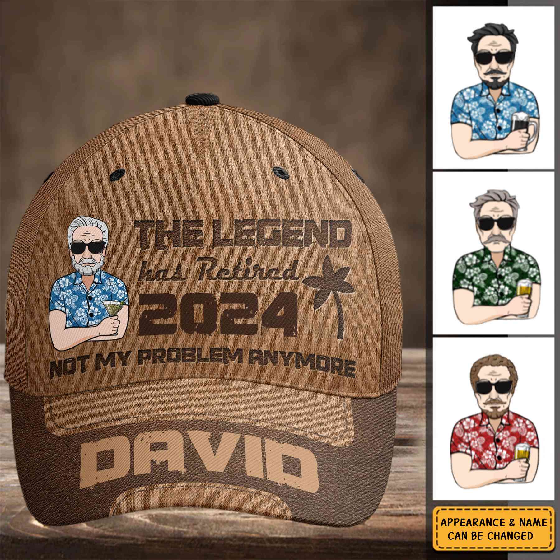 The Legend Has Retired Not My Problem Anymore - Personalized Classic Cap