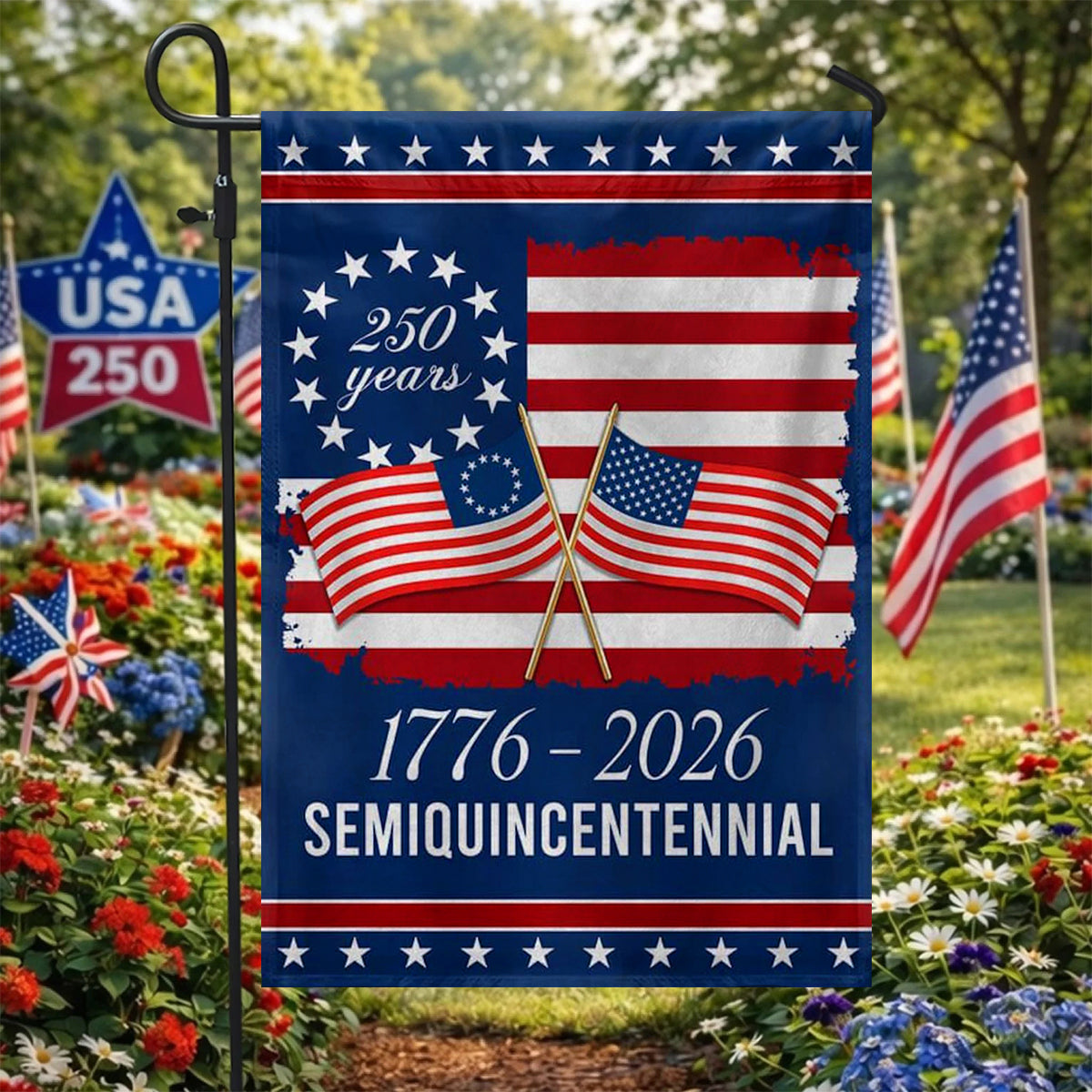 250th Anniversary USA Patriotic Garden Flag