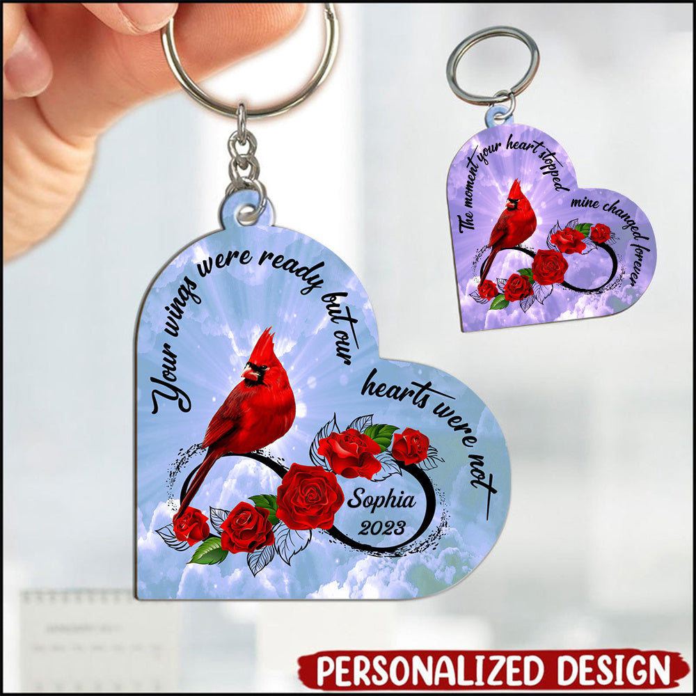 Heart Keychain Red Cardinal Keychain Aspinal Of London Small