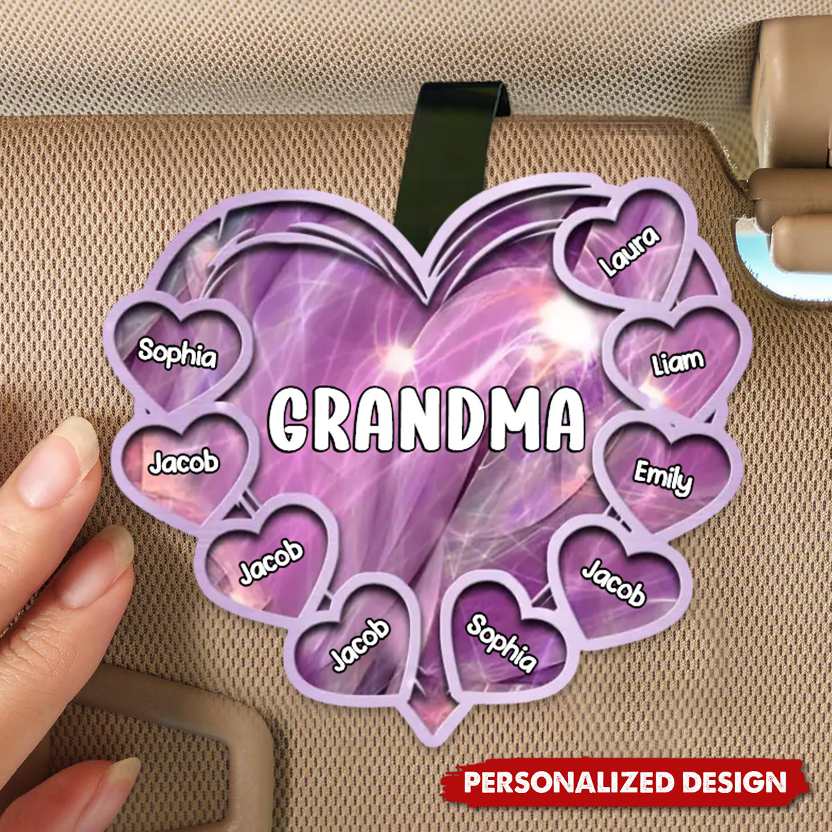 My Child, I Love You Forever - Personalized Car Visor Clip-Gift For Mom, Grandma