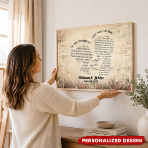 Personalized Daughter And Son In Law Wedding Poster