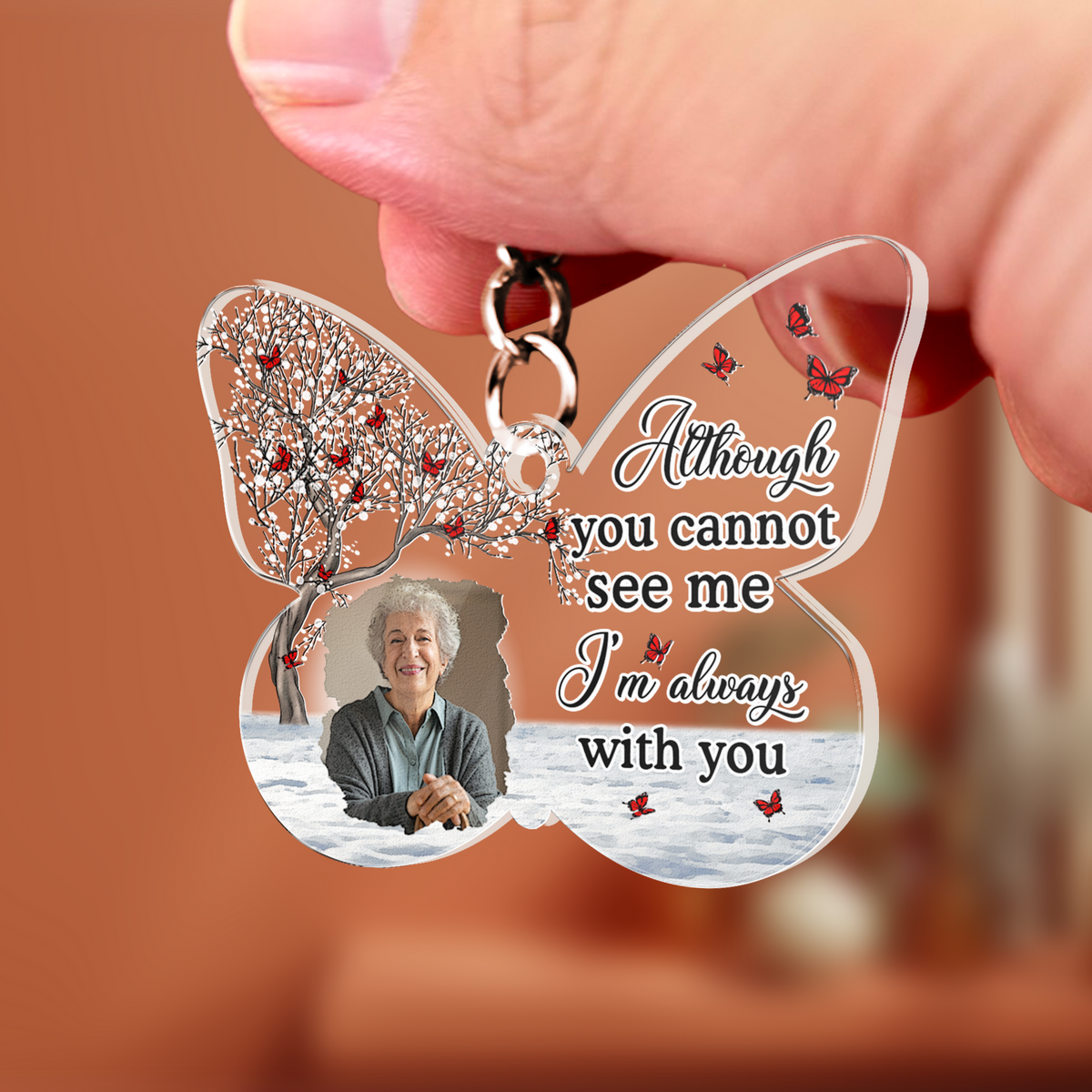Your Wings Were Ready But My Heart Was Not - Personalized Acrylic Photo Keychain