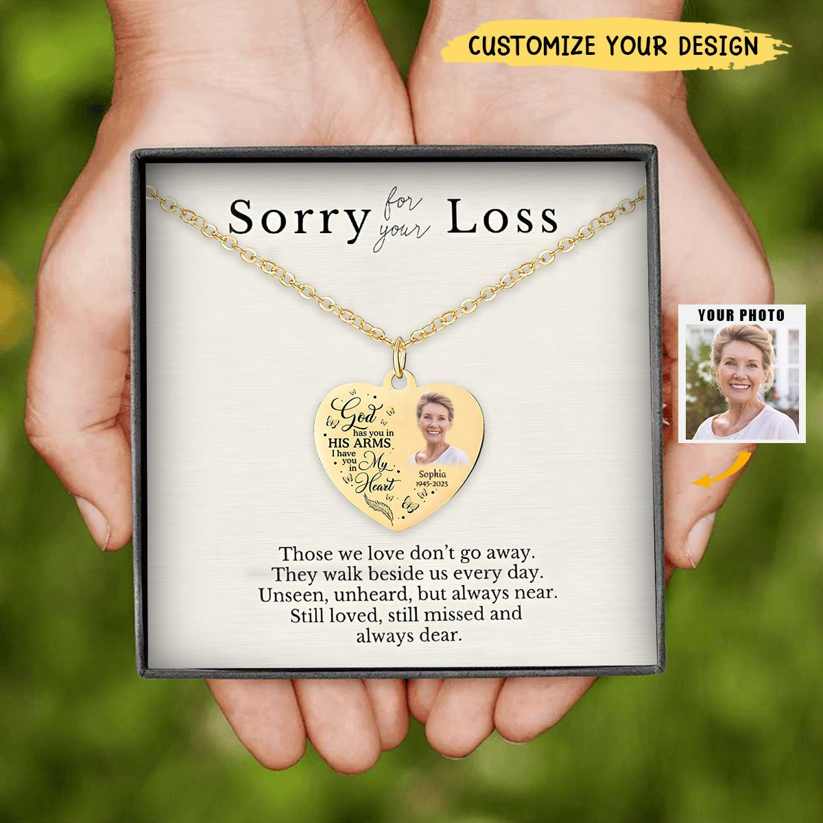 Personalized Those We Love Don't Go Away Memorial Necklace
