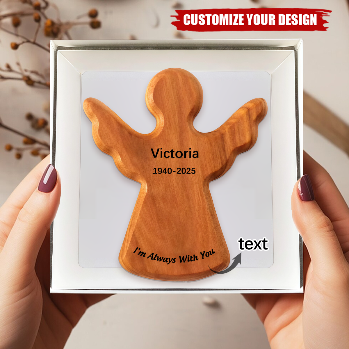 Personalized Custom Name Guardian Angel Wooden Decorations