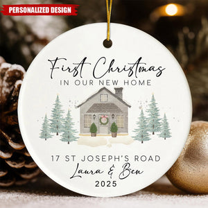 First Christmas in Our New Home - Personalized Ceramic Ornament