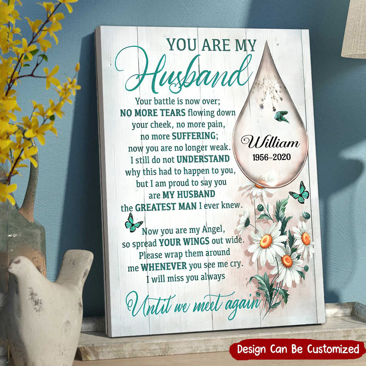 Memorial You Are My Husband Personalized Canvas