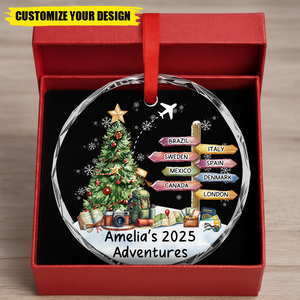 Custom Christmas Vacation Ornament - Travel Destination Keepsake