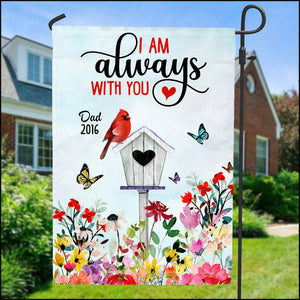 Cardinal Birdhouse Memorial We Are Always With You Personalized Garden House Flag