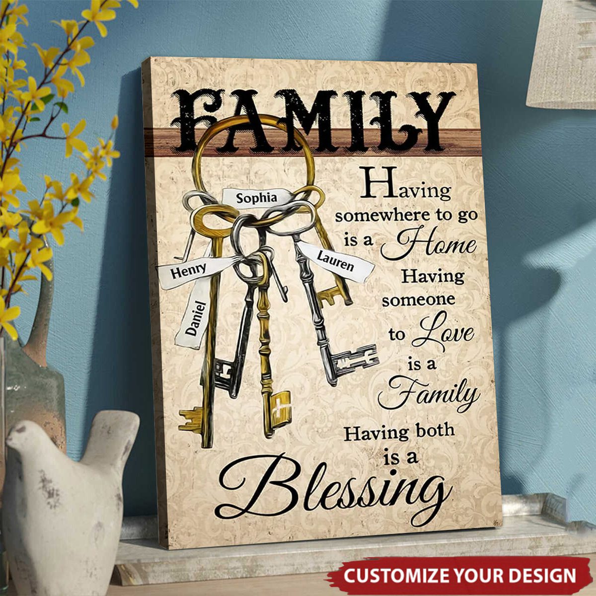 Having Somewhere To Go Is A Home-Personalized Family Name Custom Decorative Poster