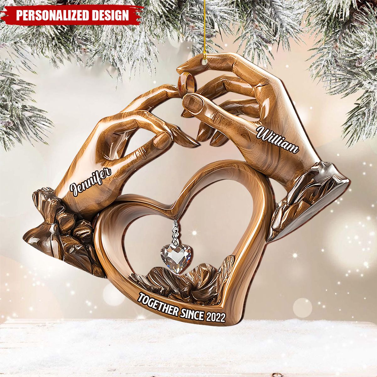 Engagement Wedding Anniversary - Personalized Acrylic Ornament