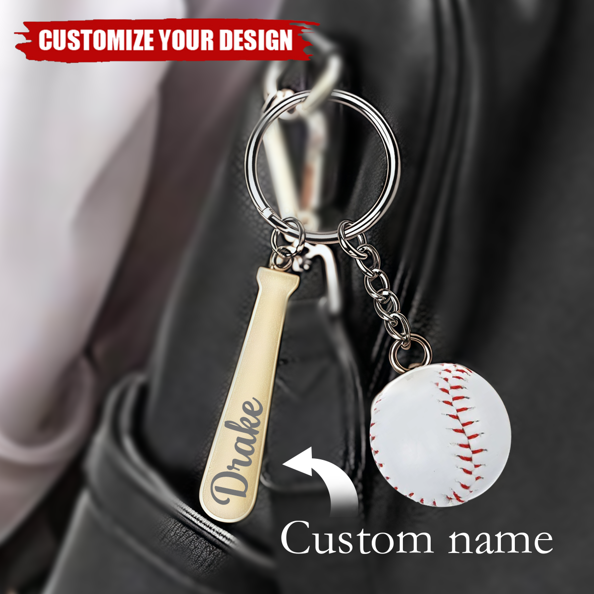 Personalized Baseball Keychain, Team Player Gifts, Groomsmen Gifts