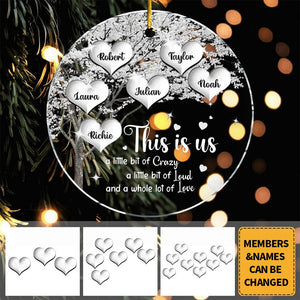 Christmas Gift For Family Tree This Is Us Personalized Acrylic Circle Ornament