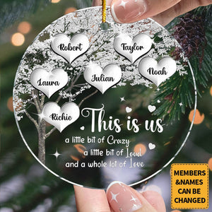 Christmas Gift For Family Tree This Is Us Personalized Acrylic Circle Ornament