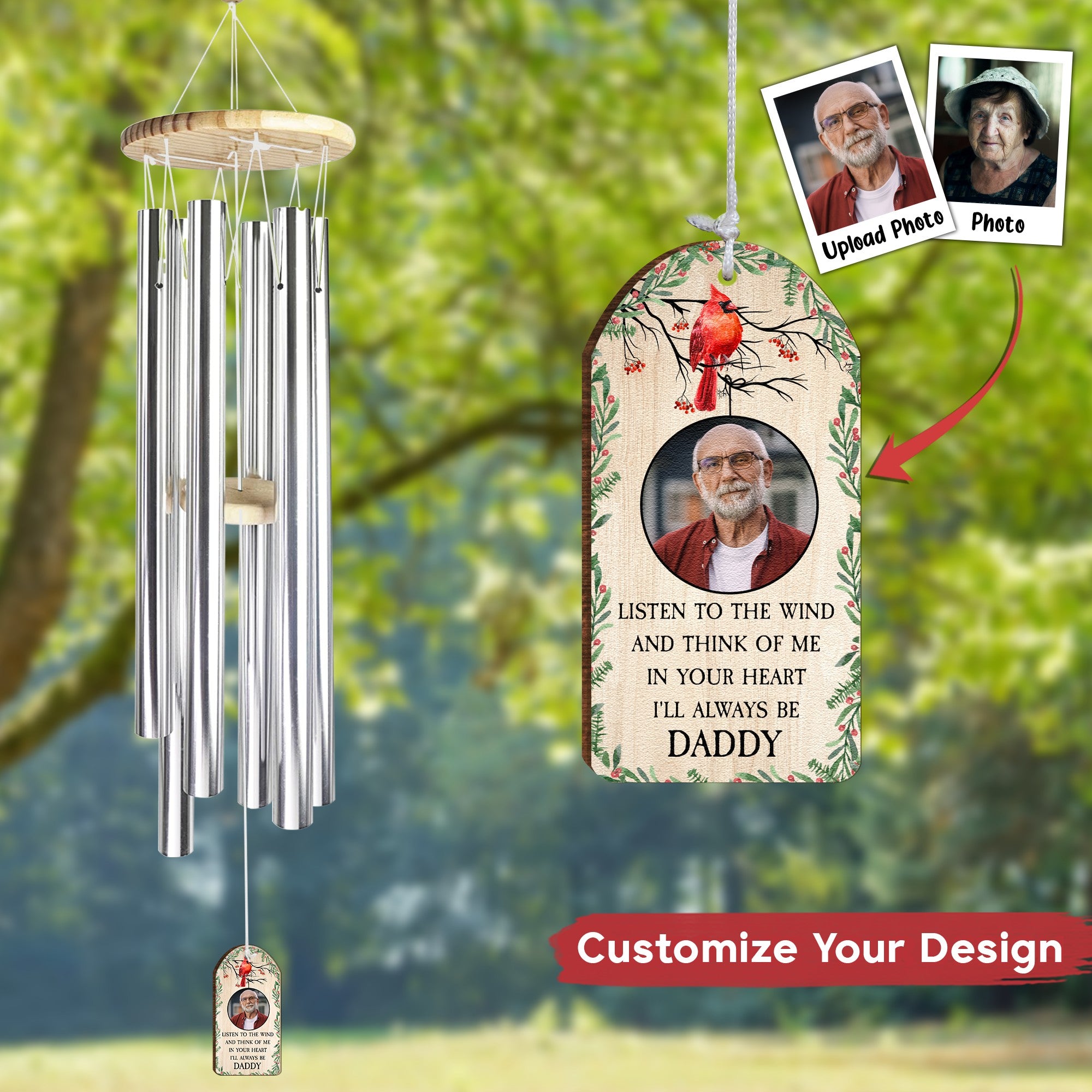 In Your Heart I Will Always Be - Personalized Wind Chimes